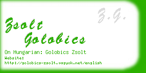 zsolt golobics business card